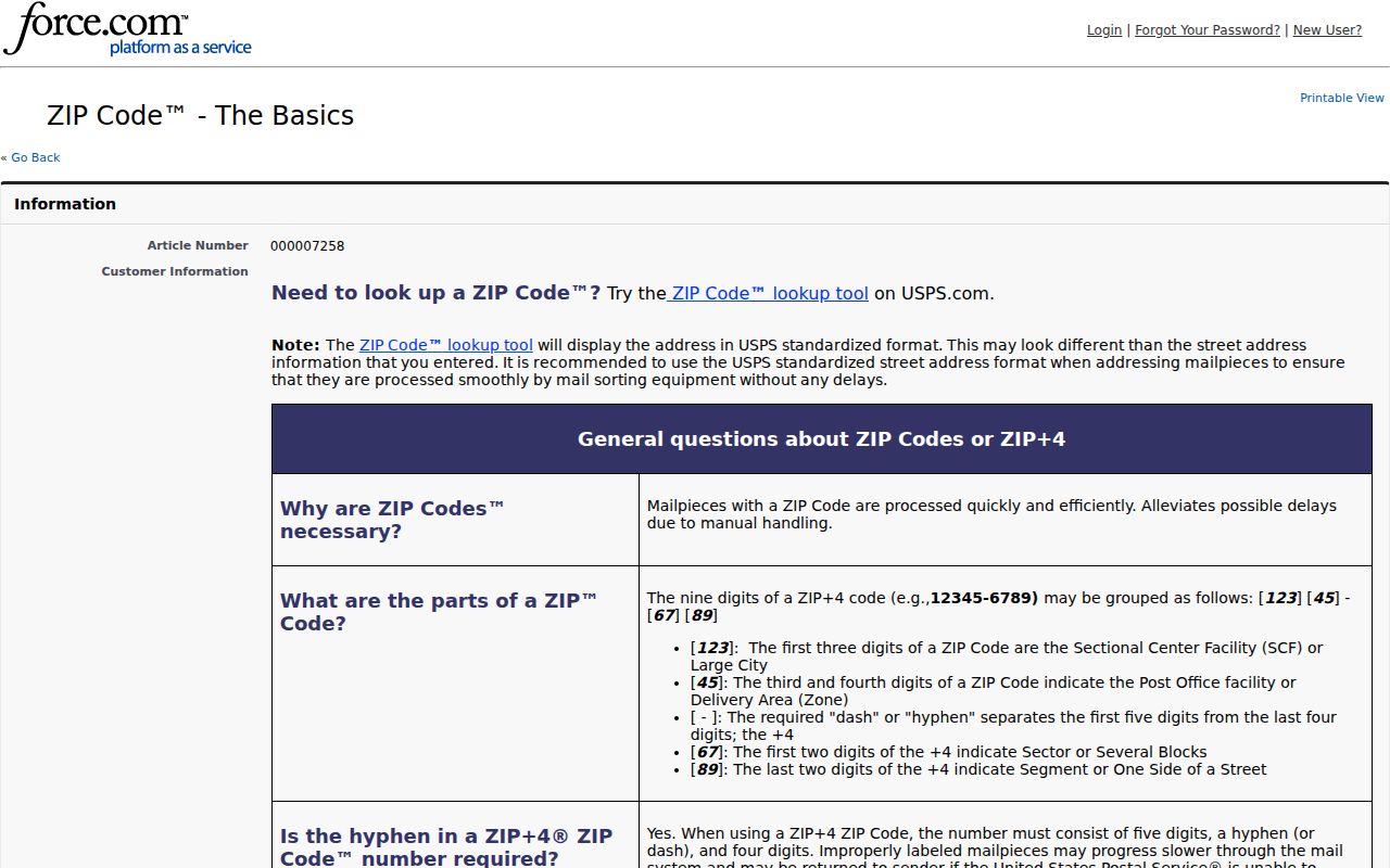 USPS ZIP Code basics used to interpret Columbus postal geography